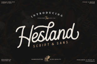 Hesland: A Handwritten Typeface with Vintage Charm