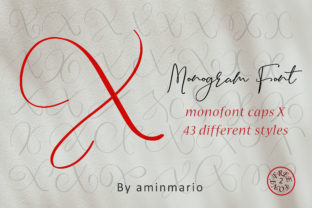Monogram X Monofont Caps X: A Handwritten Typeface for Craft Creators