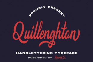 Quillenghton: A Script Font with Elegance and Edge