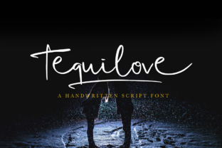 Tequilove Font: A Modern Handwritten Typeface for Craft Projects